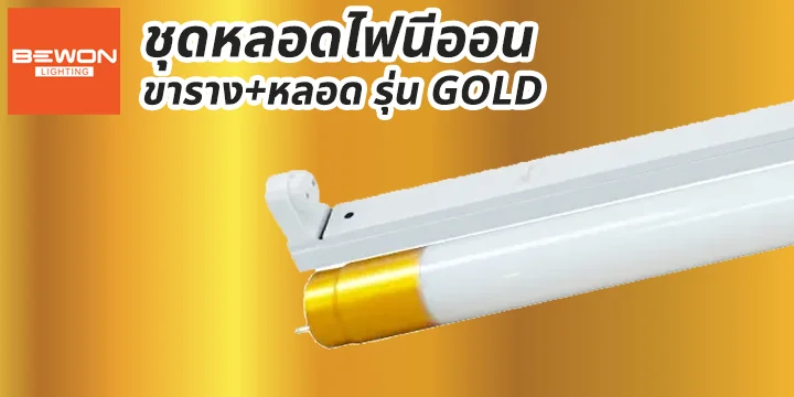 head_cat_ชุดหลอดนีออน-gold ขารางไฟนีออน ชุดหลอดนีออน
