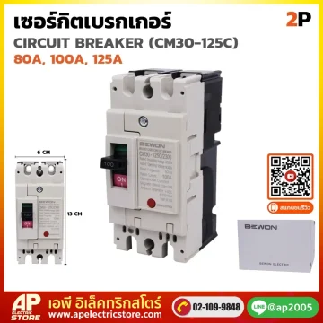 เซอร์กิตเบรกเกอร์ MCCB 2P (CM30-125C)